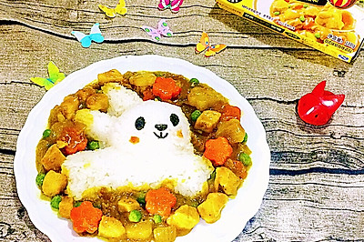 萌兔胡萝卜咖喱饭