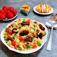 #味达美名厨福气汁，新春添口福#羊肉串炒饭的做法图解11