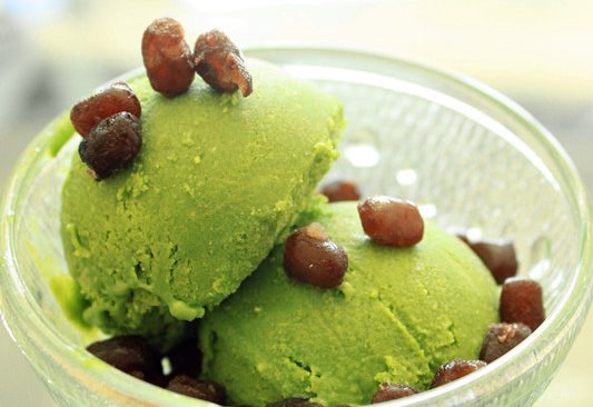 抹茶蜜豆冰淇淋的做法