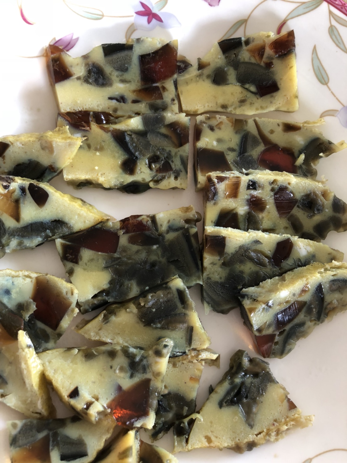 Homemade preserved egg sausage