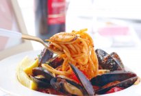 #智利贻贝中式烹法大赏#贻贝海鲜意面的做法