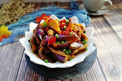 家常菜+肉末烧茄子
