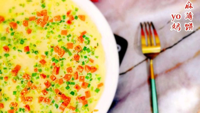 葱花火腿芝麻鸡蛋薄饼