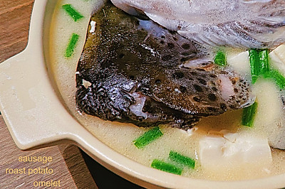 三文鱼头豆腐汤(快手菜)
