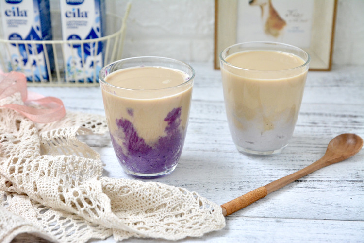 紫薯芋泥脏脏奶茶的做法