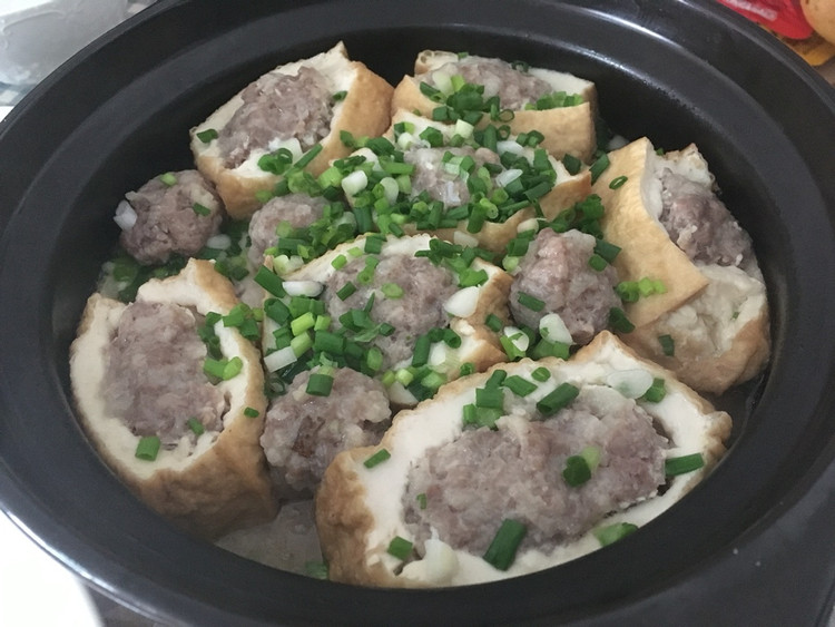 肉酿豆腐煲的做法