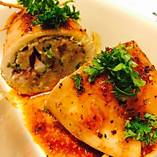 意式酿鲜鱿鱼（平底锅法）Stuffed squid