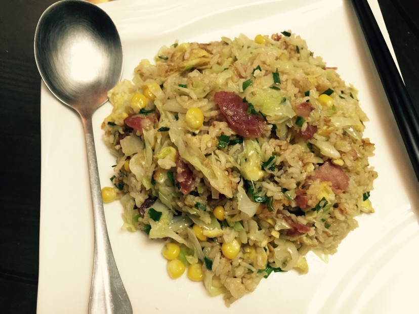 腊肠炒饭的做法图解12