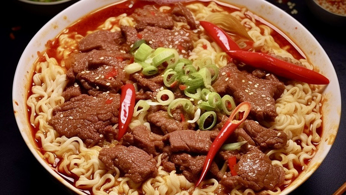 自己做的香辣牛肉面也太好吃啦！ 又香又辣！牛肉滑嫩可口！