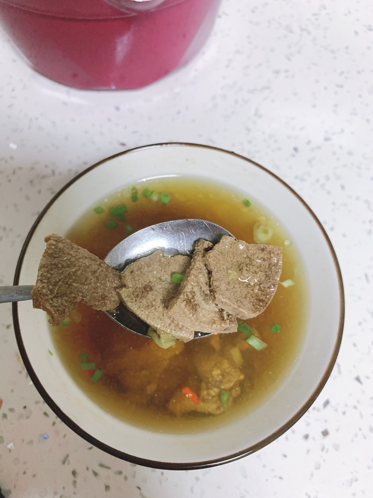 猪肝汤㊙️这样做一点都不腥还嫩的做法