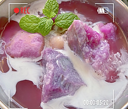 天然紫色的紫肉薯糖水的做法