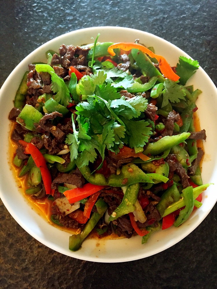 青椒牛肉丝的做法图解4