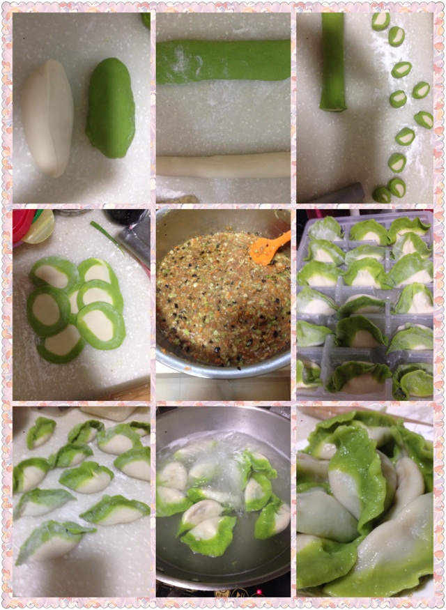 冬季营养排毒的--翡翠白菜饺的做法图解1