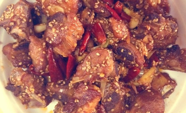 芝麻辣炒排骨