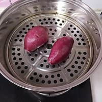 紫薯玫瑰花馒头的做法图解2