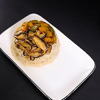 减肥养生餐—糙米香菇盖饭~的做法图解8