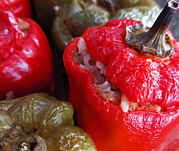 希腊菜之辣椒酿肉的做法