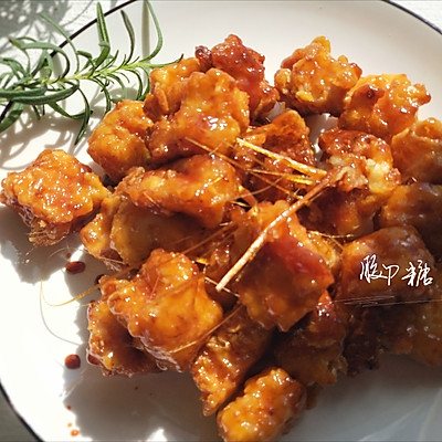 拔丝奶豆腐 