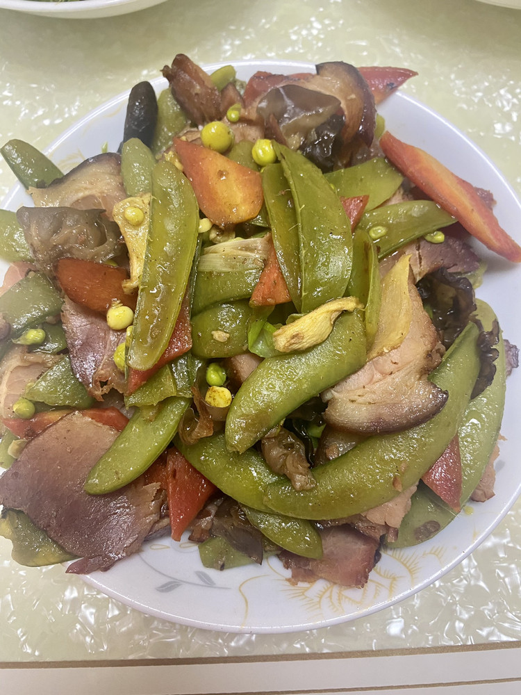 腊肉四季豆的做法