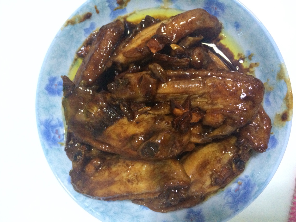 Chicken wings with coke