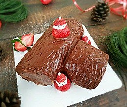#令人羡慕的圣诞大餐#树桩蛋糕的做法