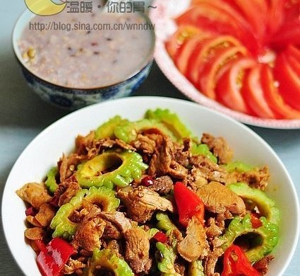 香辣苦瓜回锅鸭