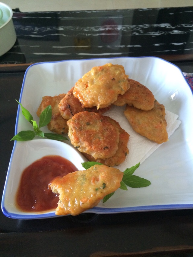 煎虾饼的做法图解8