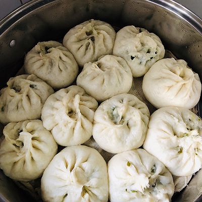 韭菜鸡蛋素包子