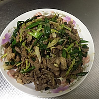 蒜苗炒羊肉的做法图解4