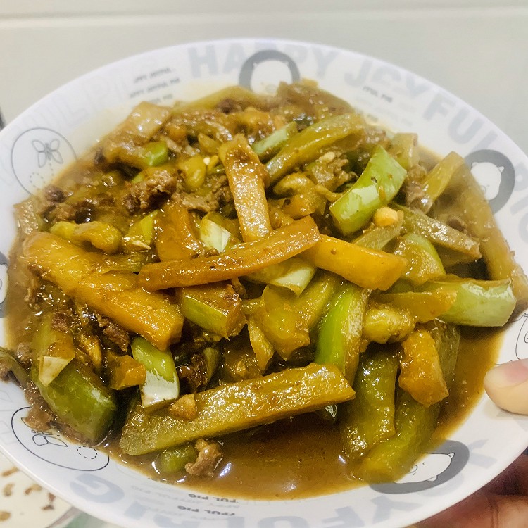 家常肉末炒茄条的做法