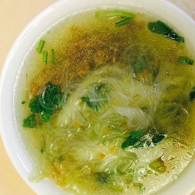 白菜粉丝丸子汤