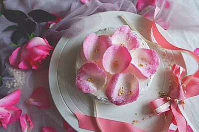 糖霜玫瑰奶油蛋糕