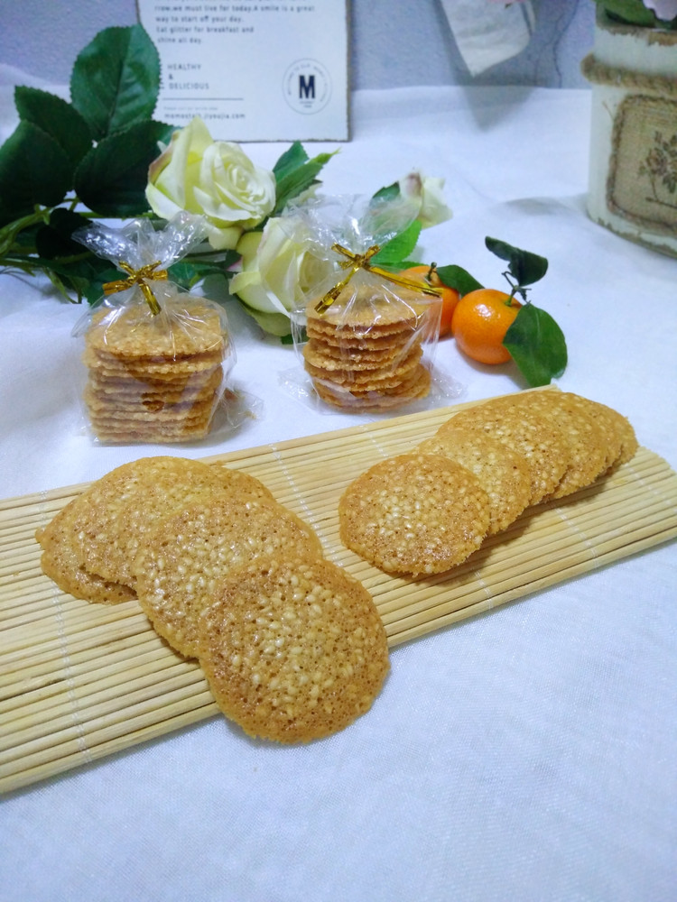香酥蛋白芝麻薄脆的做法