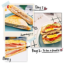 早餐面包三明治的三种吃法