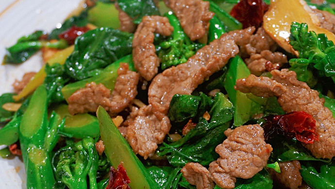 芥蓝炒牛肉