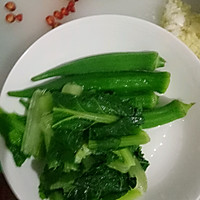 留得青山在（白灼秋葵小白菜）的做法图解3