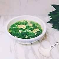 秋冬的时候最好喝的汤—野荠菜蛋花豆腐衣汤的做法图解8