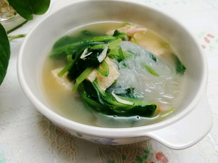 豆腐粉丝菠菜汤的做法