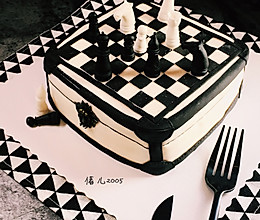 翻糖一一国际象棋棋格蛋糕的做法