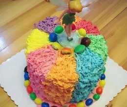 彩虹奶油蛋糕的做法
