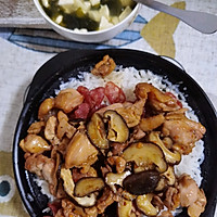 腊肠香菇鸡煲仔饭的做法图解4