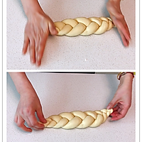 布里欧修辫子面包（三股辫）的做法图解10