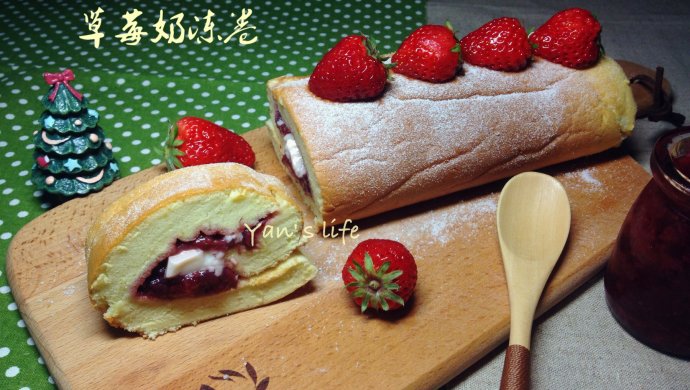 草莓奶冻卷~长帝3.5版电烤箱CKTF-32GS试用~