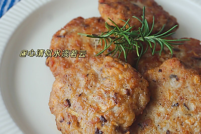 黑胡椒香菇煎肉饼