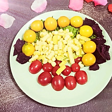 #春季食材大比拼#水果蔬菜紫薯拼盘