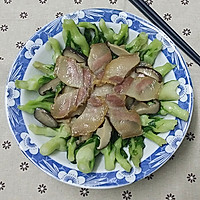 咸肉炒青菜苔的做法图解6