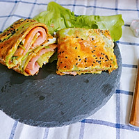 #童年不同样，美食有花样#翡翠蛋饼的做法图解12