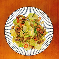 芽菜炒瘦肉，你们那里这个蔬菜叫什么？的做法图解8