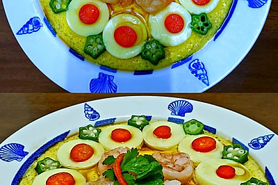 花开富贵蒸蛋虾仁玉子豆腐