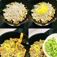 #素食主义#西蓝花豆干炒槐花麦饭的做法图解4